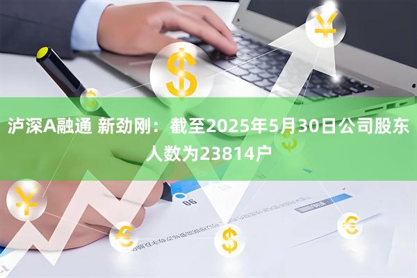 泸深A融通 新劲刚：截至2025年5月30日公司股东人数为23814户