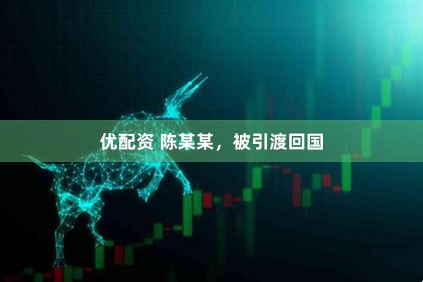 优配资 陈某某，被引渡回国